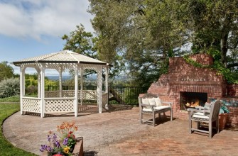 Outdoor Fireplace and patio
