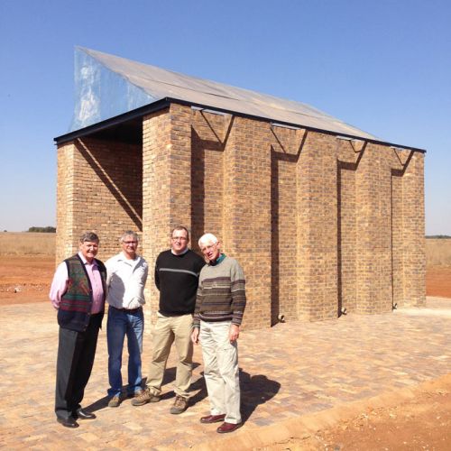 The project team at the Nova Brick model kiln