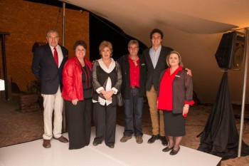 L -> R: Gilbert Habla, the mayor Mrs Antoinette Steyn, Mrs Janie Habla, Nico Marais of Worcester Bricks, Peter Habla and Simone Marais of Worcester Bricks